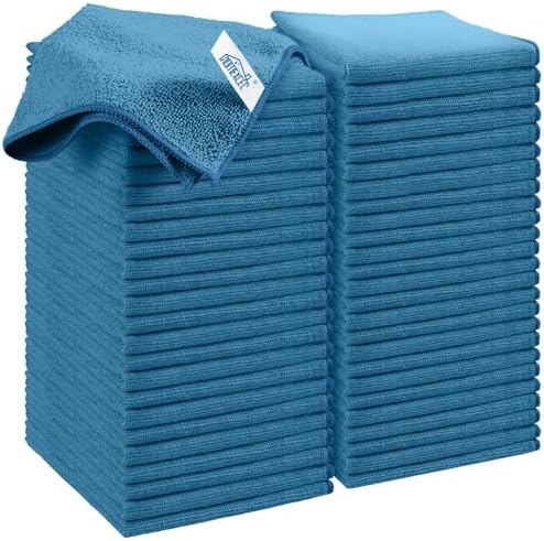 HOMEXCEL 50PK Microfiber Cleaning Cloth, Cleaning Rag by HOMEXCEL