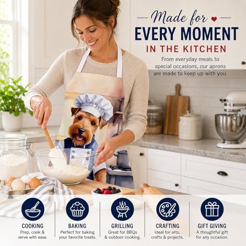 Caroline's Treasures Welsh Terrier The Chef Apron Cooking Kitchen Server Baking - Image 6