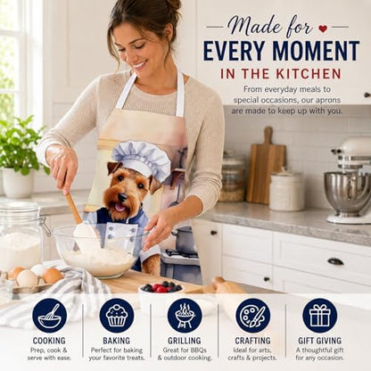 Caroline's Treasures Welsh Terrier The Chef Apron Cooking Kitchen Server Baking - Image 6