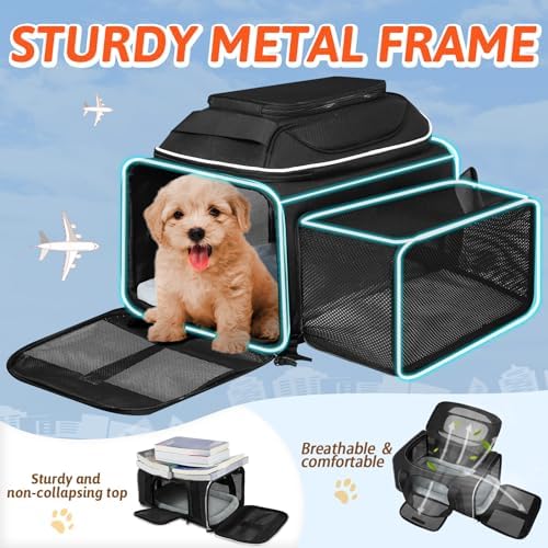 Petskd Top and Side Expandable Small Pet Carrier Airline Approved - Image 6