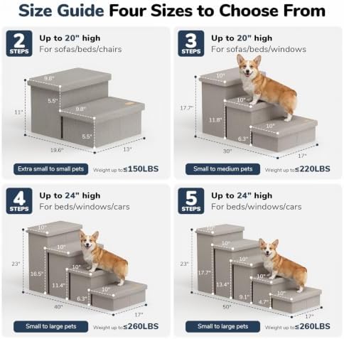 4-Step Wide Dog Stairs 23" H - Image 2