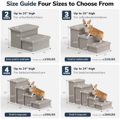 4-Step Wide Dog Stairs 23" H - Image 2