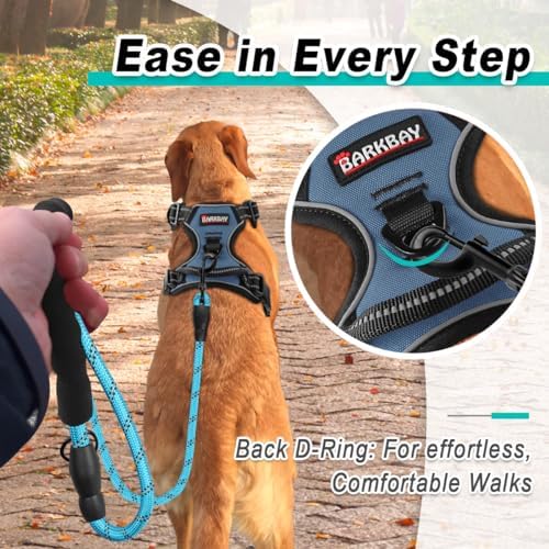 BARKBAY Dog Harness for Large Dog No Pull 2 Leash Clips Dog Vest - Image 3
