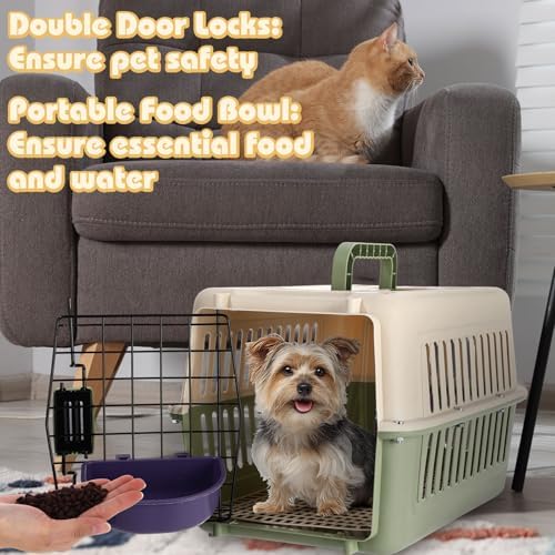 2 Set Hard Plastic Pet Carrier Breathable Dog Cat - Image 6