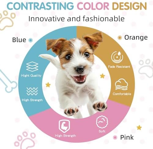 Blue Pink Tri-Color Small Dog Harness, Adjustable Step-in - Image 6