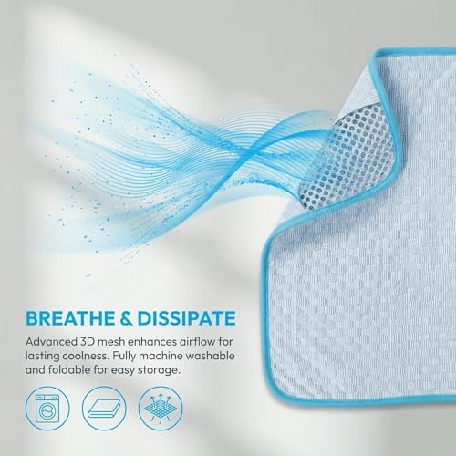 Dog Cooling Mat for cats Medium Pets, Gel Free Ice Silk Self Cooling Pad - Image 3