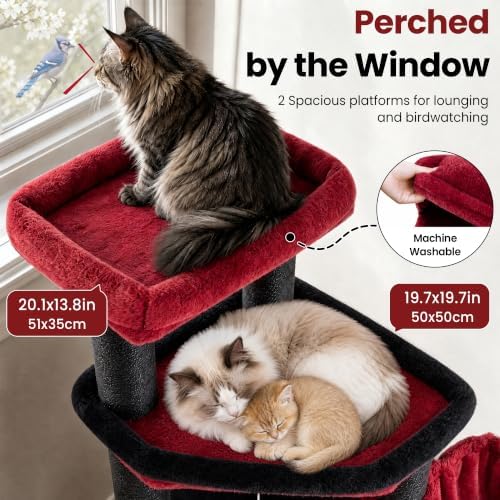 Heavy Duty Large Cat Tree Tower, Extra Wide Cat Scratching Posts - Image 3