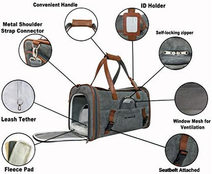 Mr. Peanut's Airline Approved Soft Sided Pet Carrier, Low Profile Gold Series - Image 6