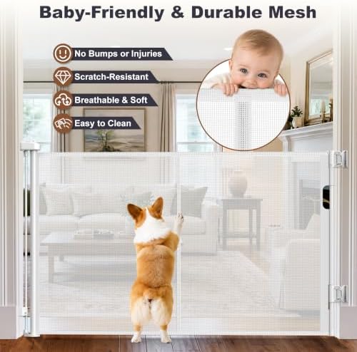 GRENFU Reinforced 59" Wide Retractable Baby Gates - Image 6