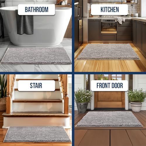 Muddy Mat Chenille Bathroom Rugs Quick Dry Microfiber Mats Non Slip Washable - Image 6