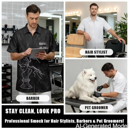 Professional Grooming Smock Unisex, Water Resistant Anti-Static - Image 4