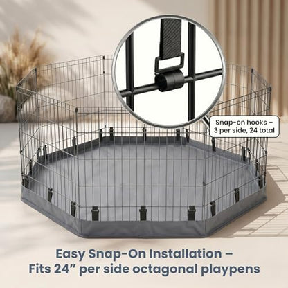 PJYuCien 2-in-1 Octagonal Dog Playpen Bottom Pad - Image 3