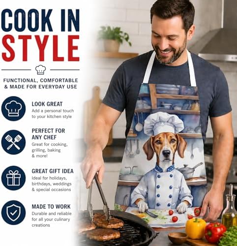 Caroline's Treasures American Foxhound The Chef Apron Cooking Kitchen Server - Image 2