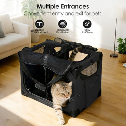 Extra Large 2-Cat Foldable Pet Travel Carrier - Image 5