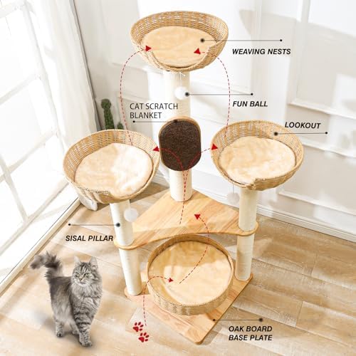 SHODMI 55-Inch Cat Tree for Large Indoor Cats - Image 2