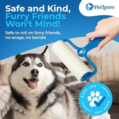 PetLovers 6.3" Extra Sticky Lint Roller 4 Pack of Large Refills Only - Image 6