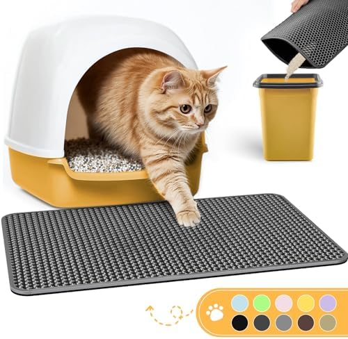 Powools Cat Litter Mat, 30 x 24 in, Waterproof, Dark Grey by Powools