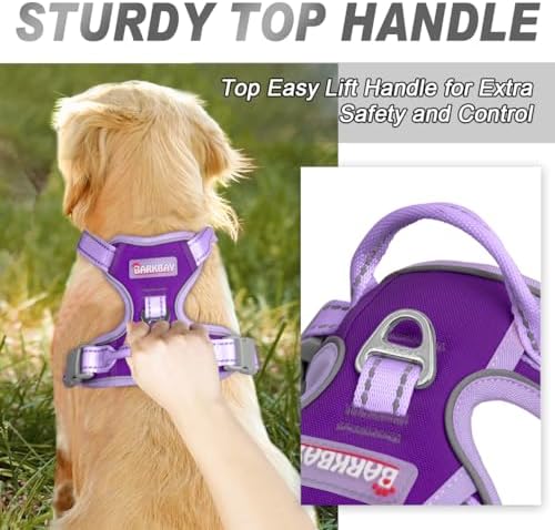 BARKBAY Dog Harness No Pull for Large Dogs Front Back Clips, Dog Vest - Image 3