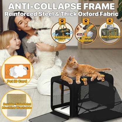 PAWZIDEA Expandable Pet Carrier Replacement Pad, Double-Sided & Washable Soft - Image 6