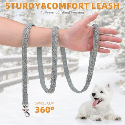 KOOLTAIL Plush Small Dog Harness and Leash Set, Warm Fleece No Pull Puppy Vest - Image 5
