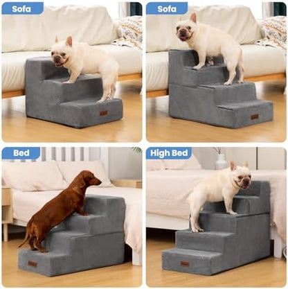 Aodisman Dog Stairs for Small Dogs & Cats, 3-Step Pet Steps for Couch & Bed - Image 6