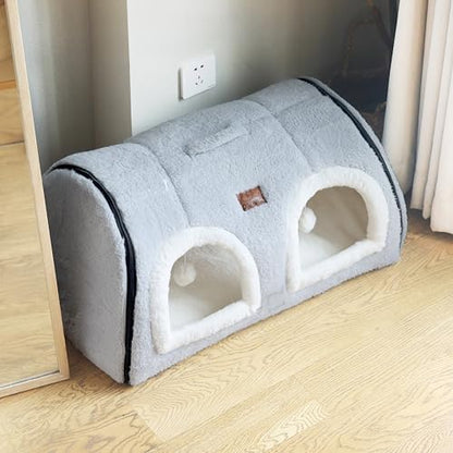 Cat Bed for Indoor Cats，Foldable cat cave，Anti-Slip & Water-Resistant - Image 2