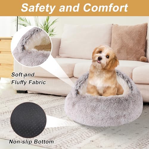 Dog Beds for Small Dogs, Cat Bed Cave, Washable Cute Cat Bed, Cozy Nook Pet Bed - Image 4