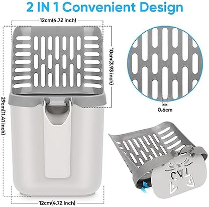 Cat Litter Scooper with Holder, Upgraded Cat Litter Shovel with 135 Bags - Image 2