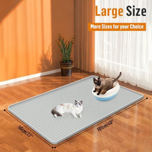 Silicone Cat Litter Box Mat 40"x 22" Extra Large Cat Rubber Mat - Image 6
