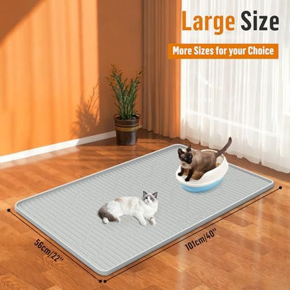 Silicone Cat Litter Box Mat 40"x 22" Extra Large Cat Rubber Mat - Image 6