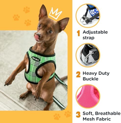Bark Appeal Black Plaid Step-in Dog Harness - Image 4