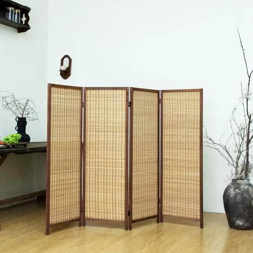4 Panel Short Room Divider – 3.9 ft Tall Double-Side Folding Privacy Screen - Image 4