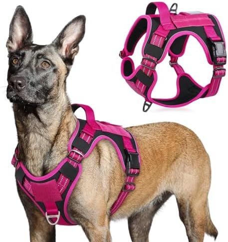 rabbitgoo Tactical Dog Harness for Large, No Pull Military Service Vest by rabbitgoo