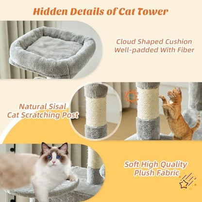 DUMOS 44 Inch Cat Tree Tower - Image 4