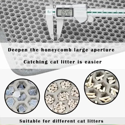 Cat Litter Mat, Honeycomb Double Layer Litter Trapping Mat - Image 5