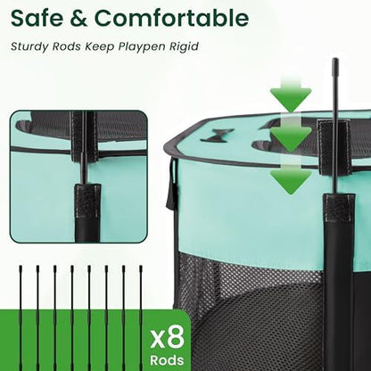 Love's Cabin Medium Dog Tent Crate, Portable Foldable Pop Up Dog Kennel Playpen - Image 6