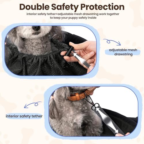 Dog Sling Carrier for Small Dogs & Cats, Pet Carrier Sling Bag - Image 4