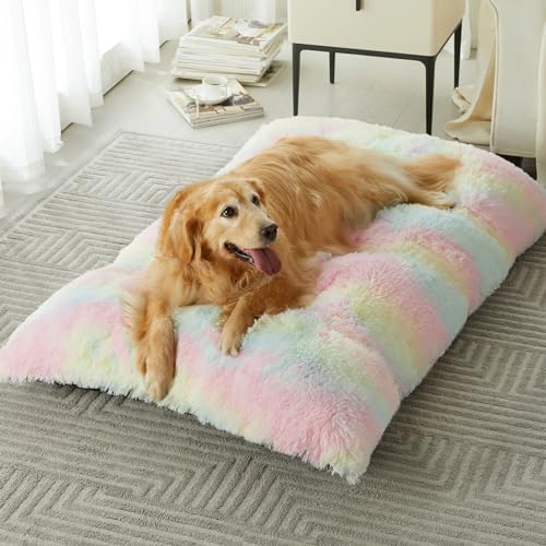 BFPETHOME Dog beds for Large Dogs, Plush Crate Bed by BFPETHOME