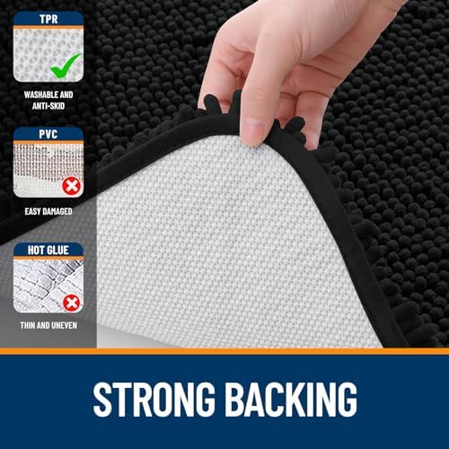 OLANLY Bathroom Rugs 32x20, Extra Soft Absorbent Chenille Bath Rugs - Image 6