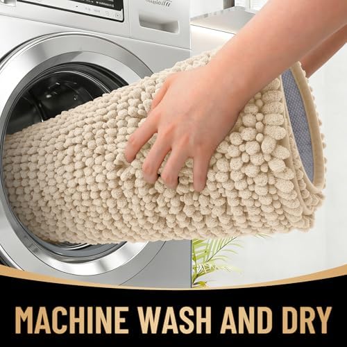 OLANLY Thick Chenille Bathroom Rugs 36x24, Soft Absorbent Bath Mat - Image 4