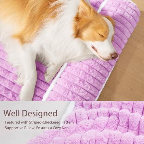 Orthopedic Large Dog Bed Pillow Pet Sofa Bed 48''X30'' Lilac - Image 5