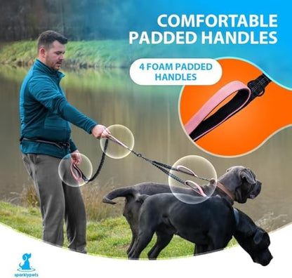 SparklyPets Hands Free Dual Dog Leash, Medium & Large - Image 4