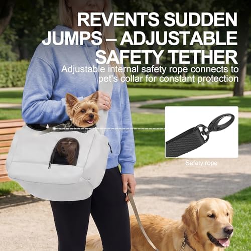 Dog Carrier Sling for Small Dogs & Cats Hand-Free Puppy Sling Purses - Image 3