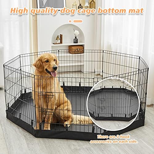 PJYuCien Playpen Bottom Pad for 24'' Width 8 Panel Pen, Hook Connect - Image 5