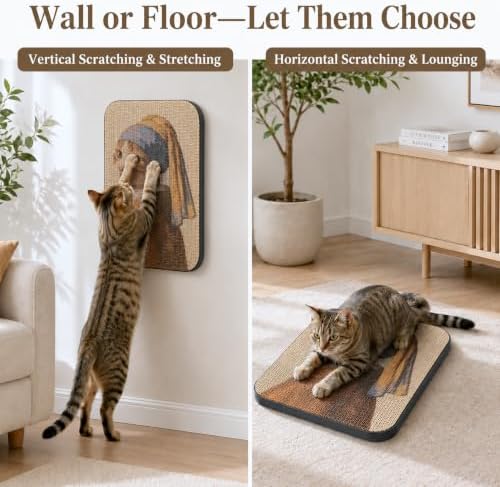 Cat Wall Scratcher, Art Cat Scratching Board - Image 5