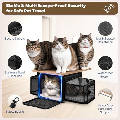 Top and 2 Sides Expandable Pet Carrier 17x11x9.5 TSA Airline Approved - Image 5
