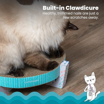 Catstages Scratch, Snuggle & Rest – 2‑in‑1 Indoor Cat Scratcher & Elevated Cat - Image 4