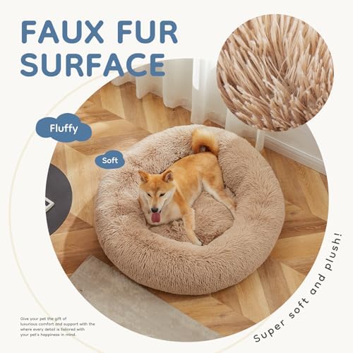 DUMOS 37.4 Inch Large Donut Dog Bed - Image 3