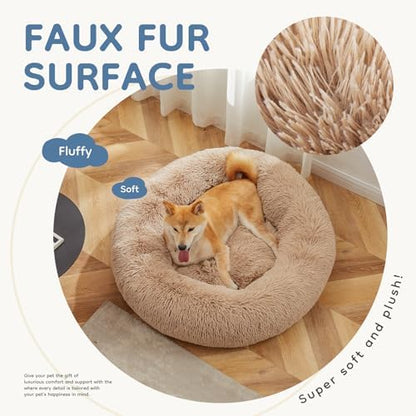 DUMOS 37.4 Inch Large Donut Dog Bed - Image 3