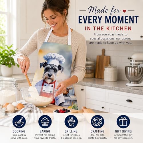 Caroline's Treasures Schnauzer The Chef Apron Cooking Kitchen Server Baking - Image 6